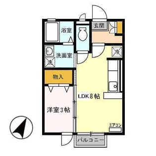 クレセント【2階】の間取り