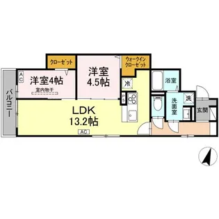 DーROOM八本松1丁目【2階】の間取り