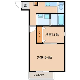 仮)荒井1丁目アパートB棟【1階】の間取り