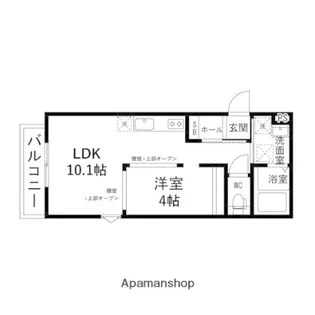 キャッスルコート木ノ下【101号室】の間取り