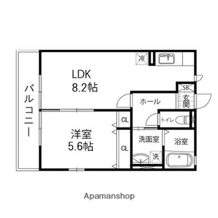 スマイルⅠ【101号室】の間取り