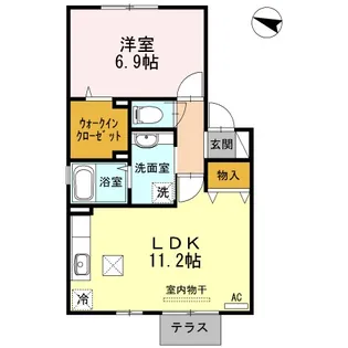 ラフィネ リジェール【1階】の間取り
