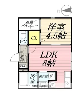 ハーモニーテラス蒲町東【3階】の間取り