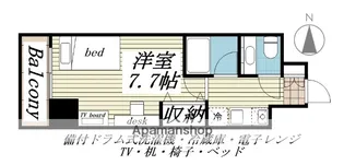 HF愛宕橋レジデンス【4階】の間取り