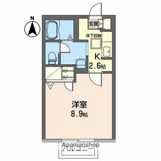 シャーメゾン砂押南【1階】の間取り