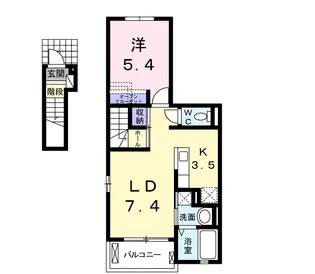 カーサ ブリュ B【2階】の間取り