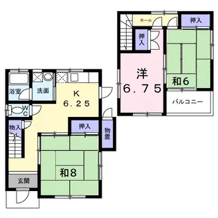 メゾンホーク末永B【1階】の間取り