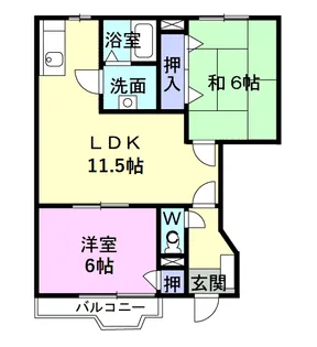 クレストールツクダ【1階】の間取り