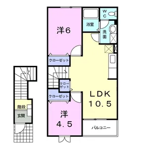 PLEASANT M【2階】の間取り