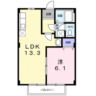 コーポさざんかⅡ【1階】の間取り