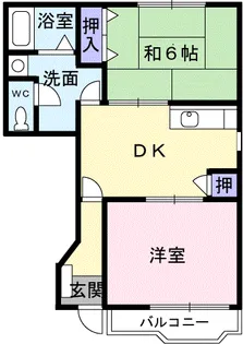 カクタス・ガーデン Ⅱ【1階】の間取り