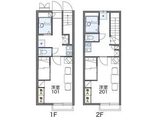 レオパレスM&T【112号室】の間取り