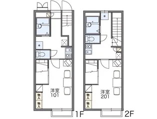 レオパレスS&KⅡ【208号室】の間取り