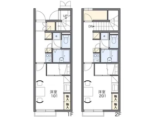 レオパレス玉川【110号室】の間取り
