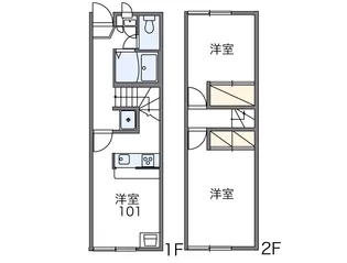 レオパレススィート【104号室】の間取り