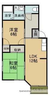 ダンロマン塩釜【101号室】の間取り