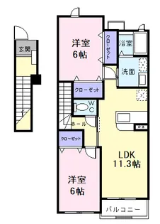 グレース・ガーデンⅢ【2階】の間取り