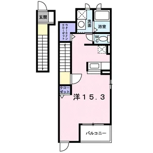 ハニーグレイス【2階】の間取り
