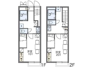 レオパレスエイト【103号室】の間取り