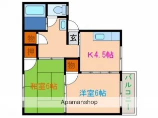 ソレイユ利府中央【201号室】の間取り