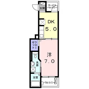 ボヌール・シュン【2階】の間取り