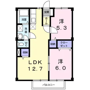 ニューシティノナカⅡ【2階】の間取り