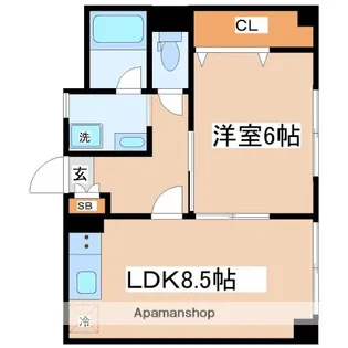アメニティハウス110【3階】の間取り