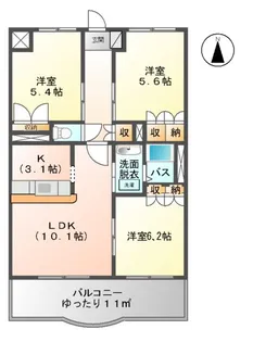 クリアフォレスト【4階】の間取り