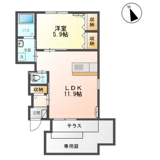 BLUE TREE(ブルーツリー)【1階】の間取り