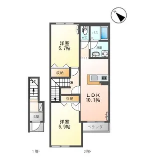 コンフォート’12【2階】の間取り