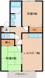 セジュール・ラルシェ A【202号室】の間取り