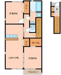 宮城県宮城郡七ヶ浜町湊浜字砂山【アパート】の間取り