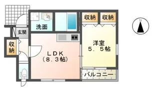 ライジングスター B棟【1階】の間取り