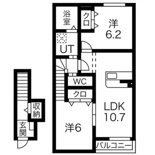 オアシス【2階】の間取り