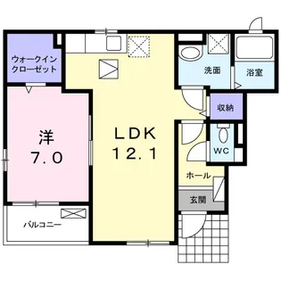 フィオーレA【1階】の間取り
