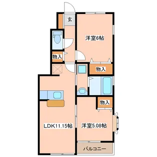 ソレアードS【1階】の間取り