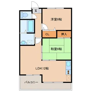 宮城県多賀城市留ケ谷2丁目【マンション】の間取り
