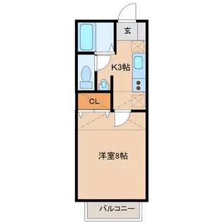 ガルテン山王伍番館【2階】の間取り