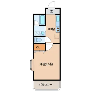ロワジールKⅡ【3階】の間取り