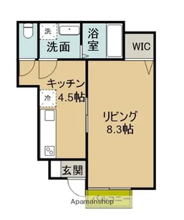 アスコット山王A【1階】の間取り