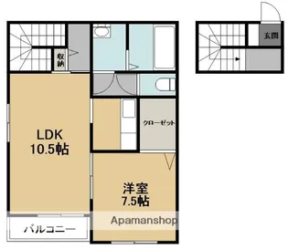 PUREHOUSE【303号室】の間取り
