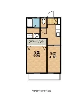 シマサコーポⅤ【203号室】の間取り