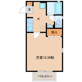 エアフォルク新田東Ⅰ番館【1階】の間取り