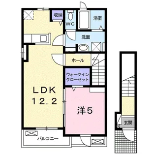 ラシュレ B【2階】の間取り