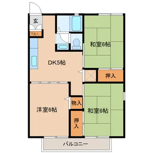 熱田ハイツ【1階】の間取り