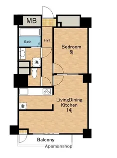 ダイアパレスアポロシテイ21高砂アクロスタワー【4階】の間取り