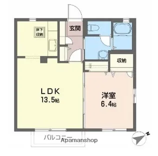 ドエル割波【1階】の間取り