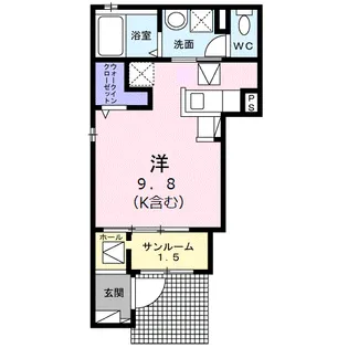 エルミタージュ 原町【1階】の間取り
