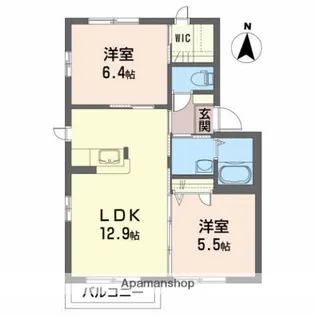 シャーメゾン西玉【2階】の間取り