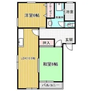 ヴィレッジ・みつ葉 A棟【2階】の間取り